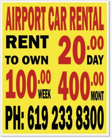 Cars For Rent ~ Cash Deposit ok. ~ All credit cards ok. - automotive services