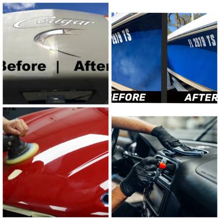 RV detailing Boat detailing oxidation removal ceramic coatings - automotive services