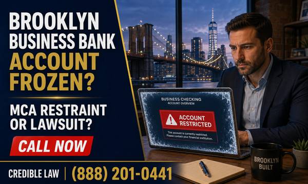 BROOKLYN BUSINESS BANK ACCOUNT FROZEN BY AN MCA COMPANY? - financial services