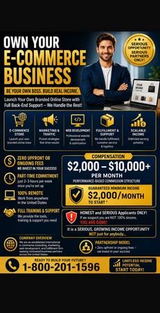 E-Commerce Partnership Opportunity- US Partners Only - financial services