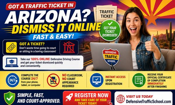 Got a Traffic Ticket in Arizona? Dismiss It Online - Fast &amp; Easy! - legal services