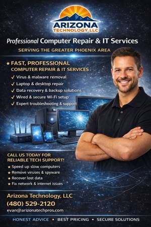 Computer Repair IT Support Network Setup WiFi Help Virus Removal - computer services