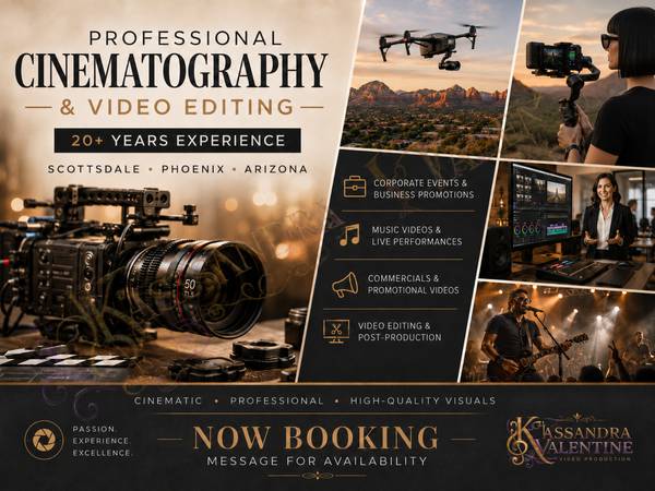 🎬 Professional Cinematography, Video Editing / Videógrafa Profesional - creative services