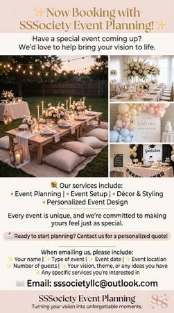 * Event Planner | Birthday Parties | Baby Showers | Weddings | Décor * - event services