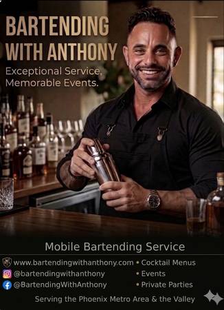 🍸 Professional Event Bartending — Phoenix Metro Area 🍸 - event services