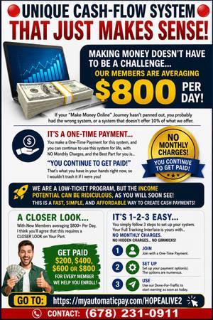 🔴Earn Up To $800 With Unique Cash-Flow System 🔴 - financial services
