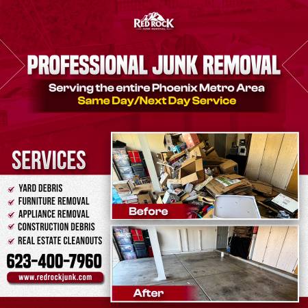 JUNK REMOVAL SAME DAY OR NEXT DAY⭐LICENSED INSURED⭐BULK TRASH PICKUP - labor / hauling / moving