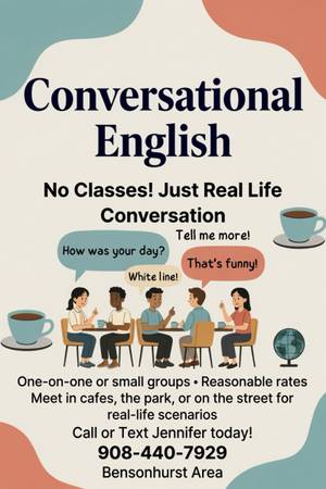 Conversational English - lessons &amp; tutoring