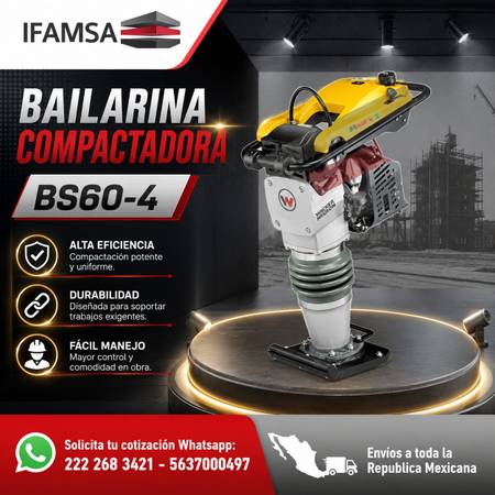 BAILARINA COMPACTADORA 4 TIEMPOS WACKER NEUSON BS60-4 - tools - by owner