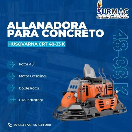 Se vende Allanadora para concreto HUSQVARNA CRT 48-33 K - tools - by dealer
