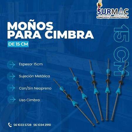 MOÑOS PARA CIMBRA DE 15 CM SIN Y CON RONDANA DE NEOPRENO - tools - by dealer