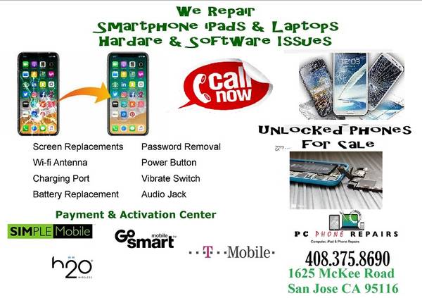 WE SALE UNLOC PHONES,FIX IPHONE,SAMSUNG,MOTO SCREEN ,BATERY,PORT CALL - cell phone / mobile services