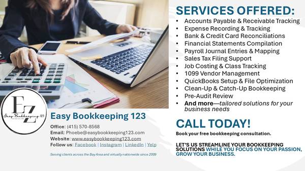 Expert Back Taxes &amp; Bookkeeping Cleanup Services for Small Businesses - financial services