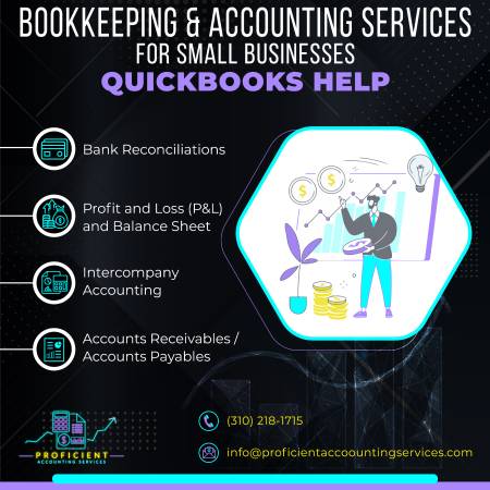 Bookkeeping /ACCOUNTING -QuickBooks Consulting, TAX &amp; PAYROLL Services - financial services