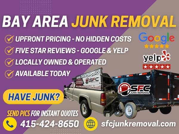 JUNK REMOVAL TODAY! Don't Wait - We Haul Fast! - labor / hauling / moving