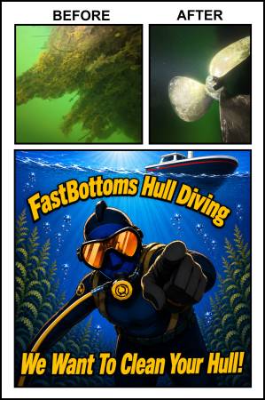 FASTBOTTOMS HULL DIVING NOW PROVIDING TOPSIDE PRESSURE WASHING! - marine services