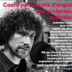 Australien propose cours particuliers d'anglais à Paris ou en visio (Paris 11ème)