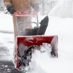 Snow removal with snowblower